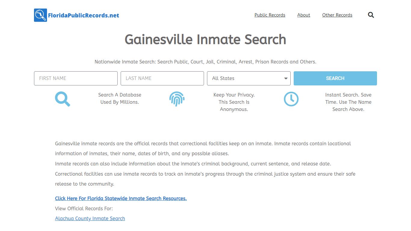 Gainesville Inmate Search - GPD FL Current & Past Jail Records