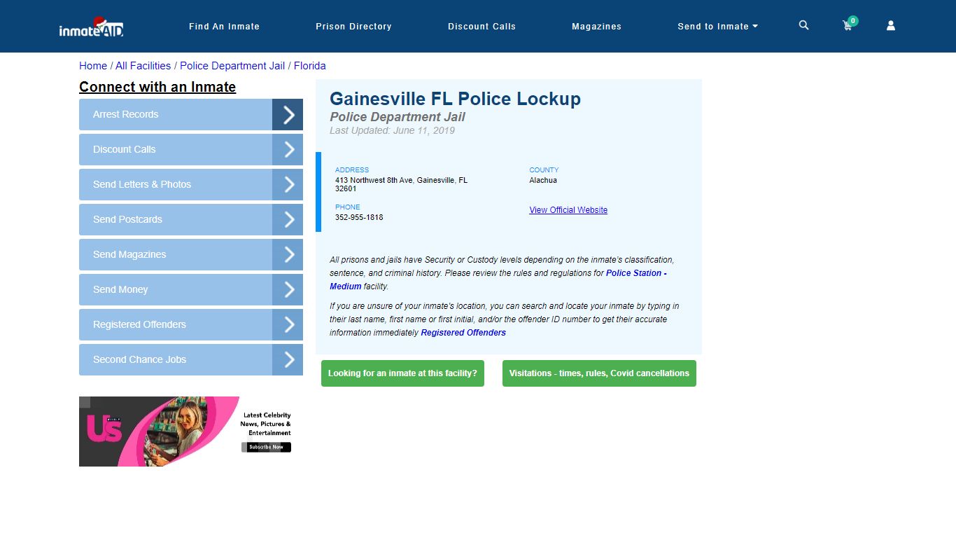 Gainesville FL Police Lockup & Inmate Search - Gainesville, FL